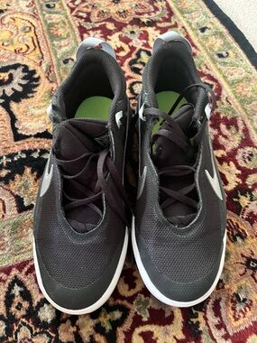 Nike Black Slip-On Shoe with White Label